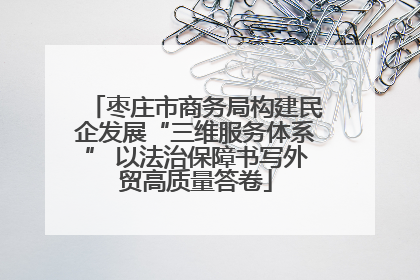 枣庄市商务局构建民企发展“三维服务体系” 以法治保障书写外贸高质量答卷