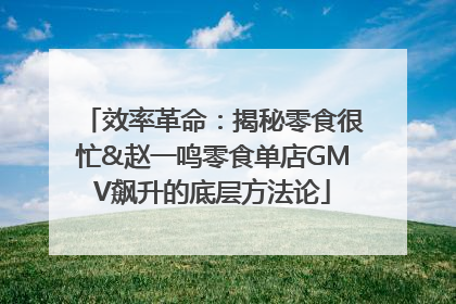 效率革命：揭秘零食很忙&赵一鸣零食单店GMV飙升的底层方法论