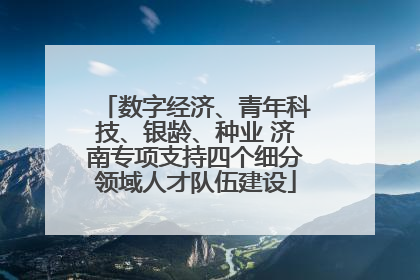 数字经济、青年科技、银龄、种业 济南专项支持四个细分领域人才队伍建设