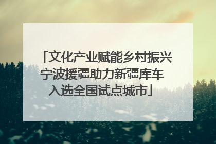 文化产业赋能乡村振兴 宁波援疆助力新疆库车入选全国试点城市