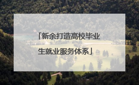 新余打造高校毕业生就业服务体系