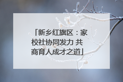 新乡红旗区：家校社协同发力 共商育人成才之道