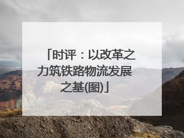 时评：以改革之力筑铁路物流发展之基(图)