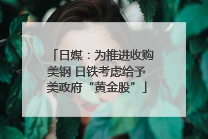 日媒：为推进收购美钢 日铁考虑给予美政府“黄金股”