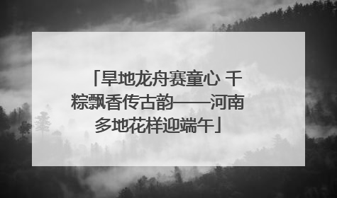 旱地龙舟赛童心 千粽飘香传古韵——河南多地花样迎端午