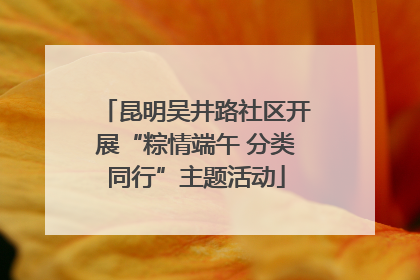 昆明吴井路社区开展“粽情端午 分类同行”主题活动