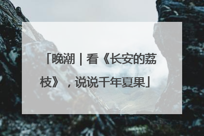 晚潮｜看《长安的荔枝》，说说千年夏果