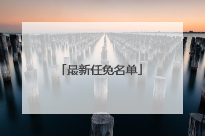 最新任免名单