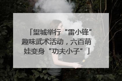 望城举行“雷小锋”趣味武术活动，六百萌娃变身“功夫小子”
