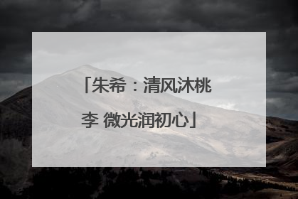 朱希：清风沐桃李 微光润初心