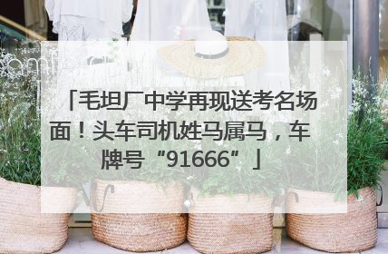 毛坦厂中学再现送考名场面！头车司机姓马属马，车牌号“91666”