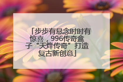 步步有悬念时时有惊喜，996传奇盒子“天烽传奇”打造复古新创意