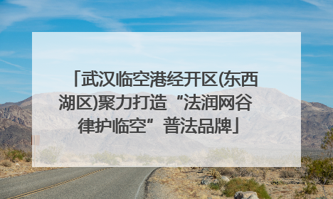 武汉临空港经开区(东西湖区)聚力打造“法润网谷 律护临空”普法品牌