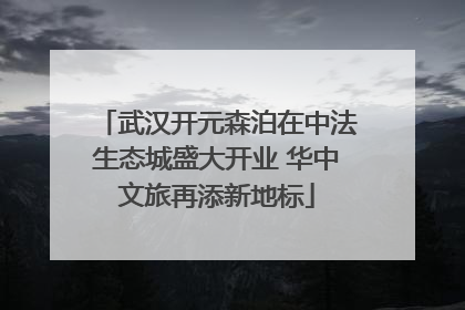 武汉开元森泊在中法生态城盛大开业 华中文旅再添新地标
