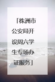 株洲市公安局开设周六学生专场办证服务