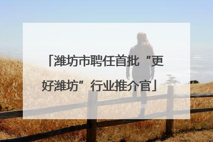 潍坊市聘任首批“更好潍坊”行业推介官
