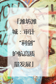 潍坊潍城：审计“利剑”护航高质量发展