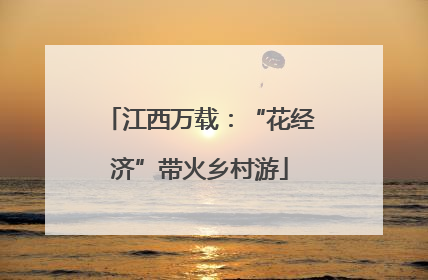 江西万载：“花经济”带火乡村游