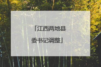 江西两地县委书记调整