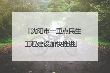 沈阳市一重点民生工程建设加快推进