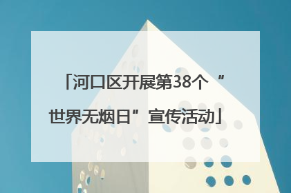 河口区开展第38个“世界无烟日”宣传活动