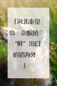 河北秦皇岛：杂粮抢“鲜”出口 俏销海外