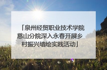 泉州经贸职业技术学院慈山分院深入永春开展乡村振兴墙绘实践活动