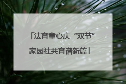 法育童心庆“双节” 家园社共育谱新篇