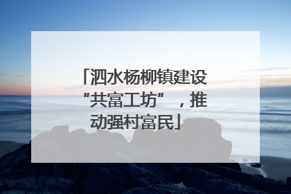 泗水杨柳镇建设“共富工坊”，推动强村富民