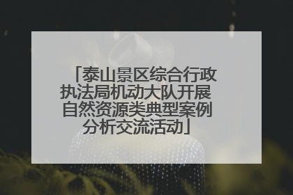 泰山景区综合行政执法局机动大队开展自然资源类典型案例分析交流活动