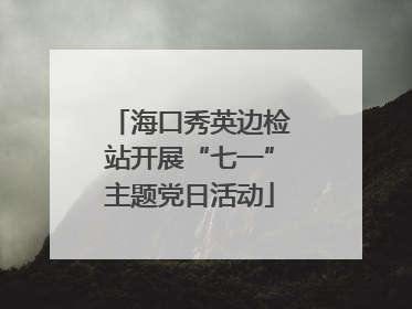 海口秀英边检站开展“七一”主题党日活动