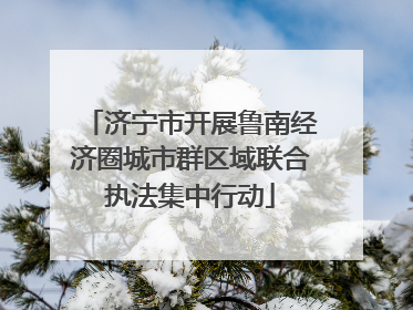 济宁市开展鲁南经济圈城市群区域联合执法集中行动