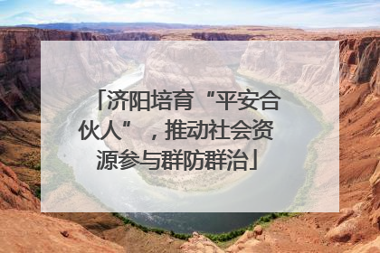 济阳培育“平安合伙人”，推动社会资源参与群防群治