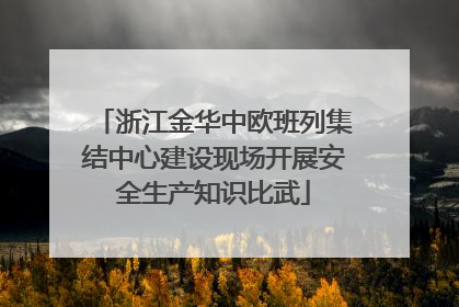 浙江金华中欧班列集结中心建设现场开展安全生产知识比武