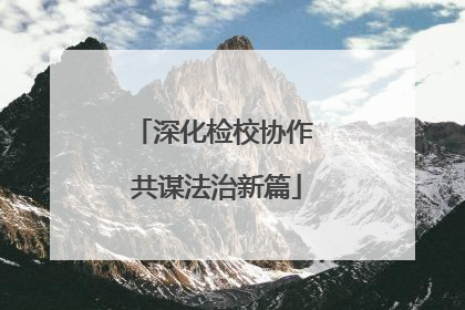 深化检校协作 共谋法治新篇