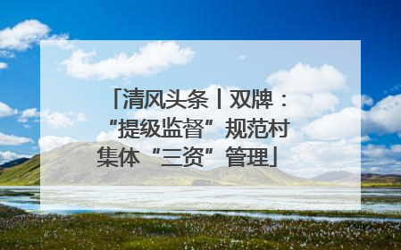 清风头条丨双牌：“提级监督”规范村集体“三资”管理