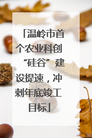 温岭市首个农业科创“硅谷”建设提速，冲刺年底竣工目标