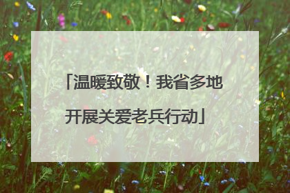 温暖致敬！我省多地开展关爱老兵行动