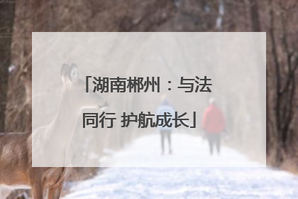 湖南郴州：与法同行 护航成长