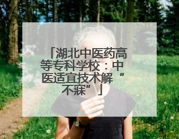 湖北中医药高等专科学校：中医适宜技术解“不寐”