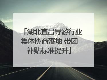 湖北宜昌导游行业集体协商落地 带团补贴标准提升