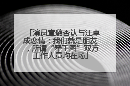 演员宣璐否认与汪卓成恋情：我们就是朋友，所谓“牵手图”双方工作人员均在场