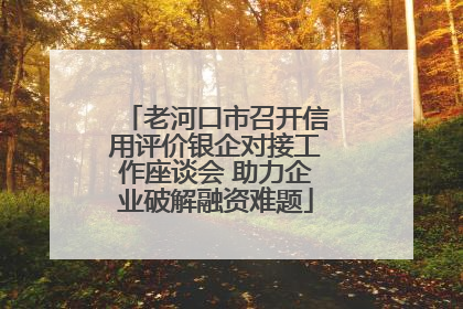 老河口市召开信用评价银企对接工作座谈会 助力企业破解融资难题