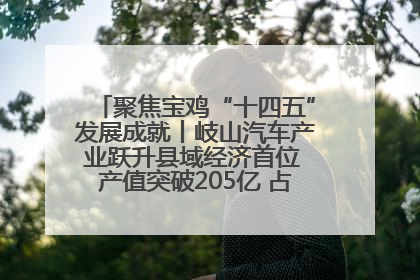 聚焦宝鸡“十四五”发展成就丨岐山汽车产业跃升县域经济首位 产值突破205亿 占规上工业75%
