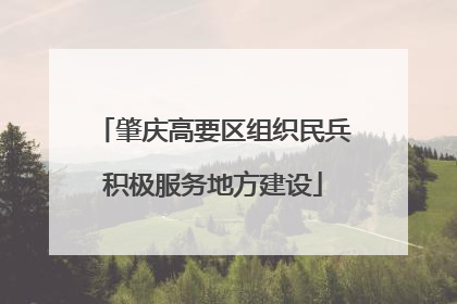 肇庆高要区组织民兵积极服务地方建设