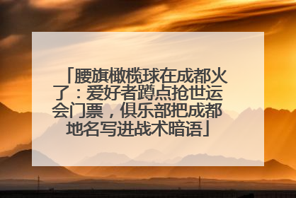 腰旗橄榄球在成都火了：爱好者蹲点抢世运会门票，俱乐部把成都地名写进战术暗语