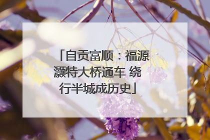 自贡富顺：福源灏特大桥通车 绕行半城成历史