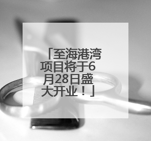 至海港湾项目将于6月28日盛大开业！