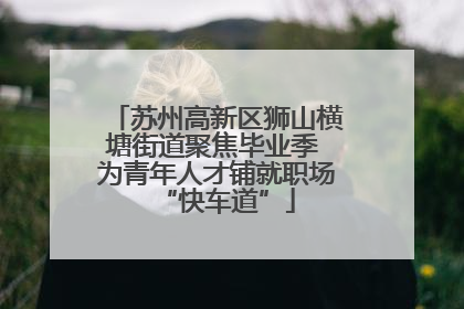 苏州高新区狮山横塘街道聚焦毕业季 为青年人才铺就职场“快车道”