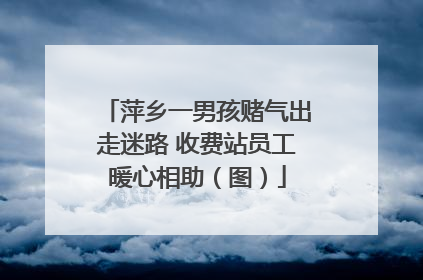 萍乡一男孩赌气出走迷路 收费站员工暖心相助（图）